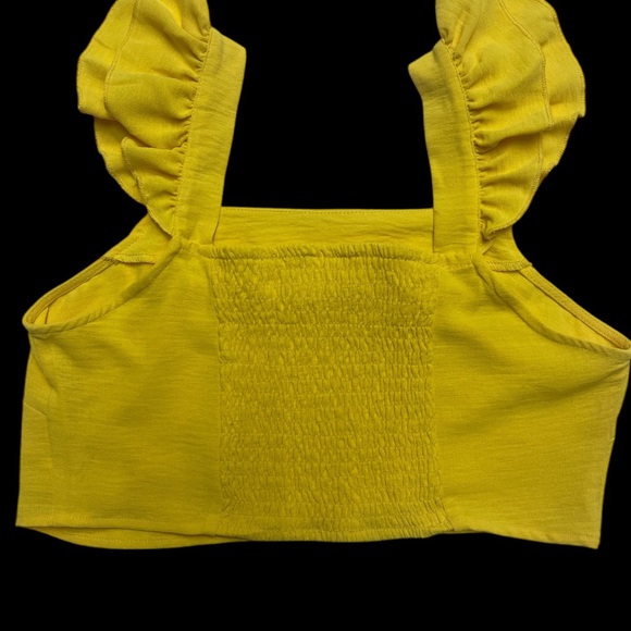 Yellow Ruffled Women's Top - Picture 2 of 4